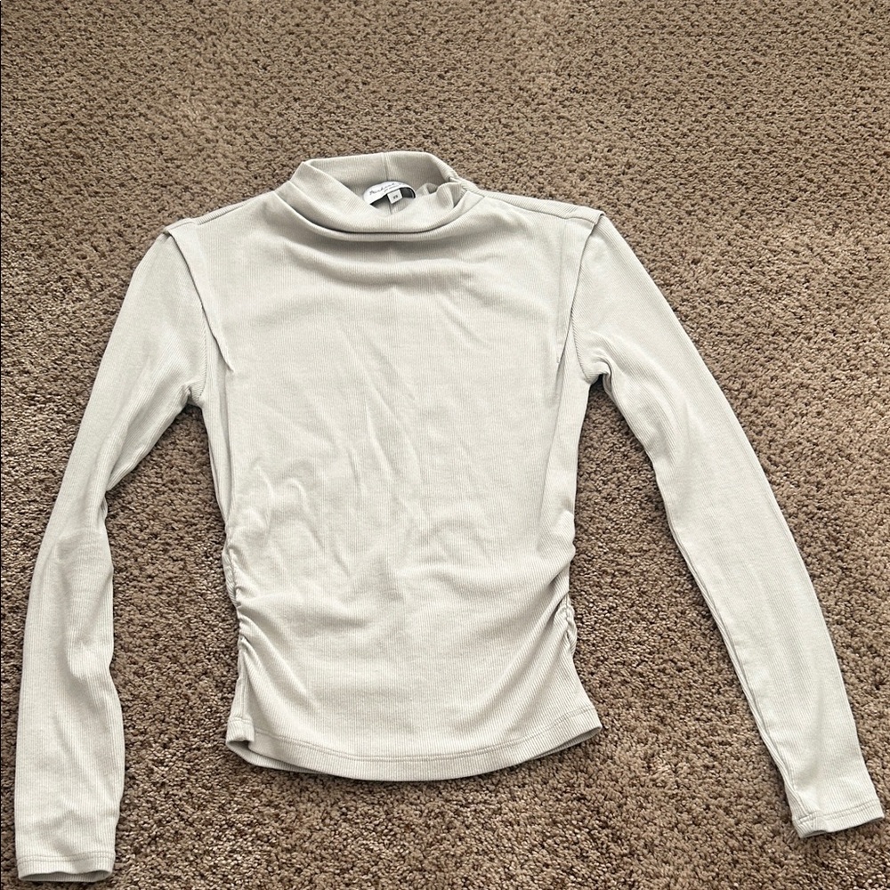 Michael stars ruched mock neck top